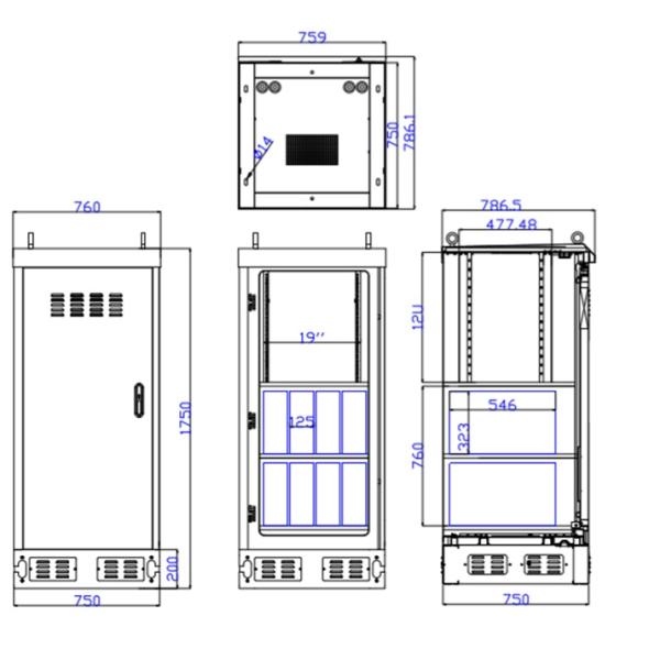 На открытом воздухе приложения радиотехнической аппаратуры IP55, на открытом воздухе Адвокатура меди шкафа данных