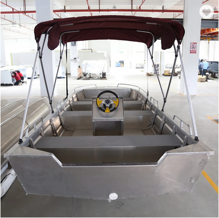 45km/H welded Aluminum Sports Jet Ski Boat , 115hp Mini Speed Boat