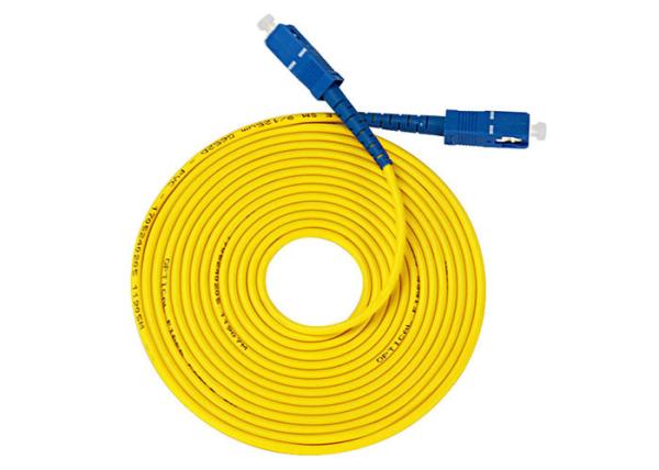 10Pcs 3m Sc To Sc Fiber Patch Cord , SM Single Sided Optical Patch Cord