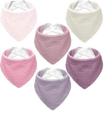 Soft Triangular Muslin Cotton Bibs Infant Feeding Bib For Unisex Baby