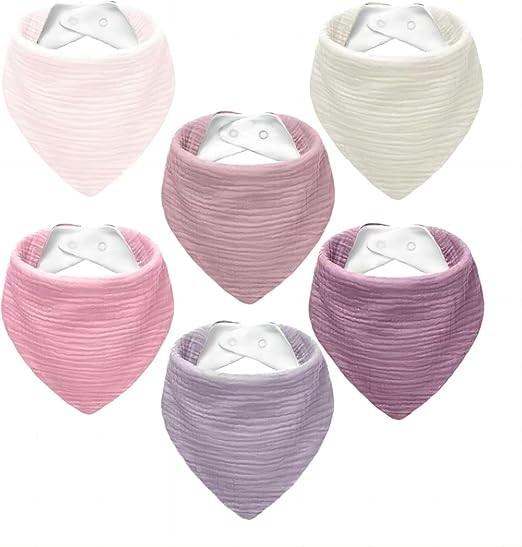Soft Triangular Muslin Cotton Bibs Infant Feeding Bib For Unisex Baby