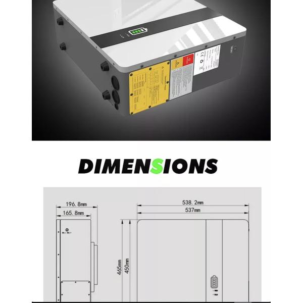 OEM ODM LiFePO4 литийная батарея 51.2v Литий-ионная батарея на стенке