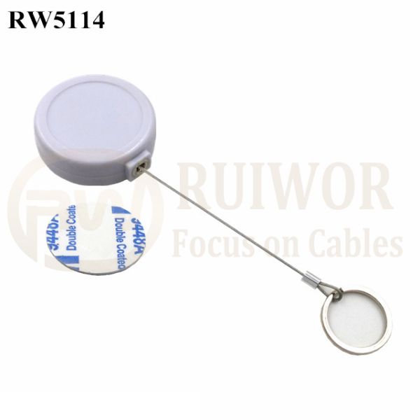 RW5114 Round Mini Anti Lost Recoiler Plus With Demountable Key Ring