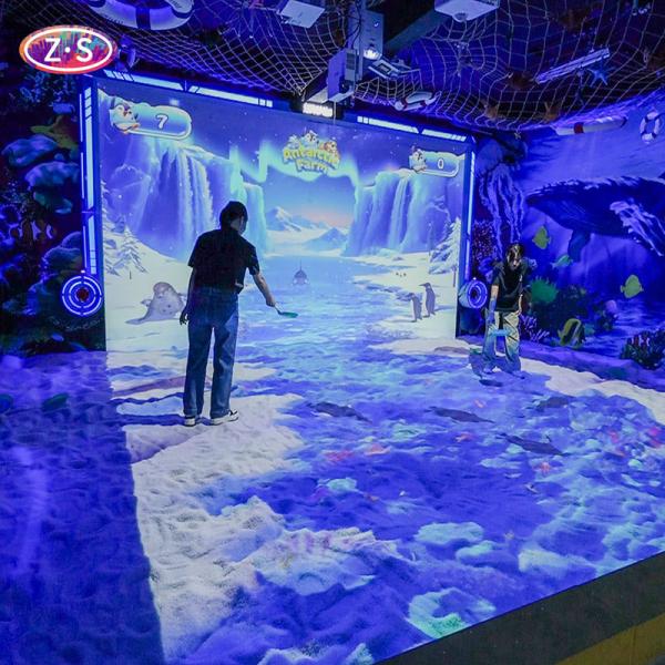 Immersive wraparound visuals AR Joyful Beach Interactive Projection Games