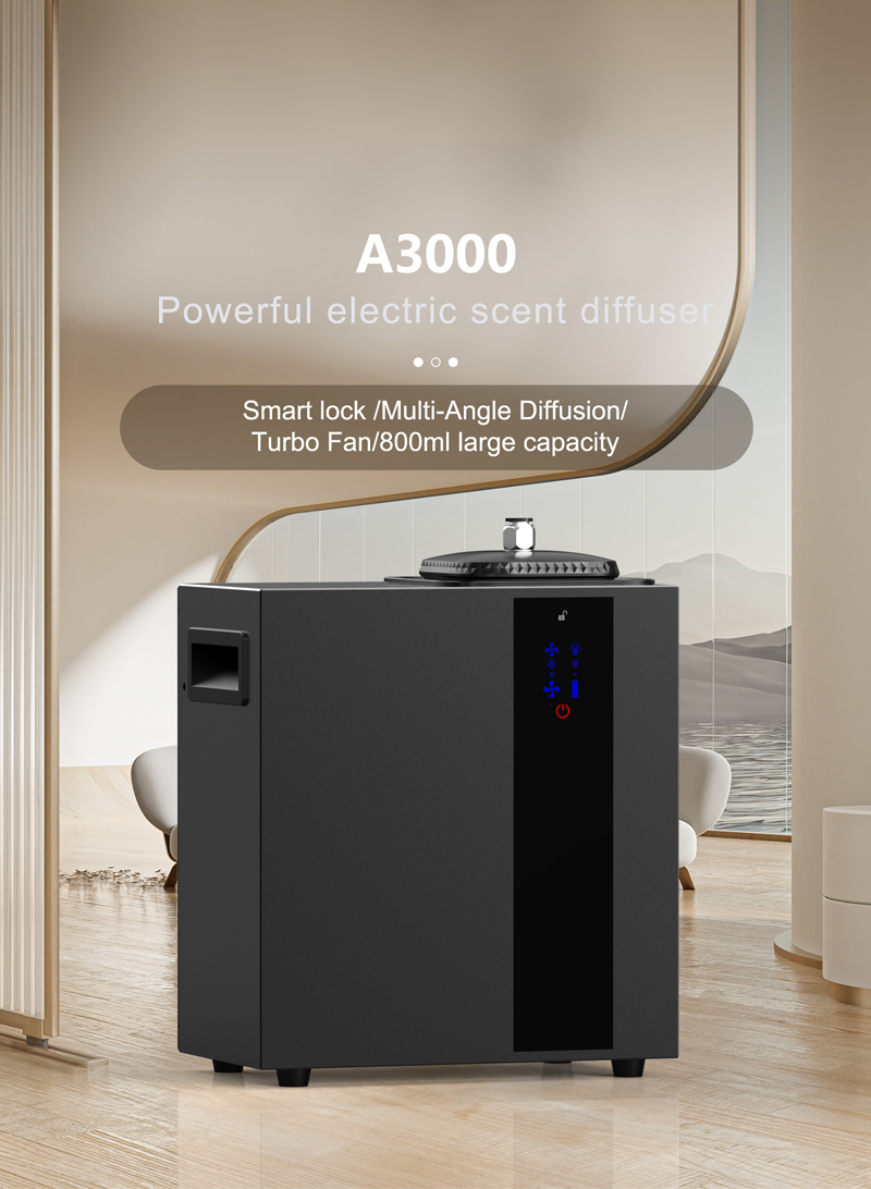 Smart Control HVAC 800ml Wall Mounted Aroma Diffuser with Bluetooth for 5000m3 Coverage