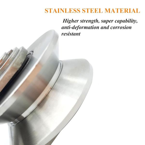Hotel And Home V Groove Gate Wheels Stainless Steel Bracket Customized