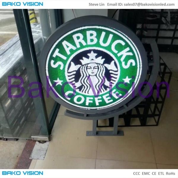 WIFI/USB Outdoor Roadside Led Display Round Logo Sign Eye - Catching LED Display