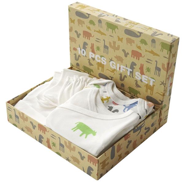 Babies gift box cotton clothing sets 10pcs new born baby clothes gift set