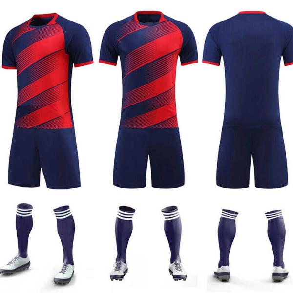 OEM Polyester Soccer Shirts Jerseys Breathable O Neck V Neck