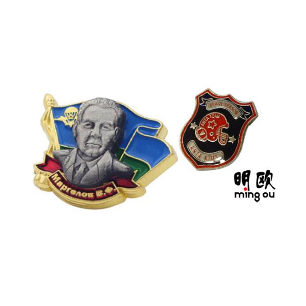 Souvenir Metal Lapel Pin Badges For Children Gold Color Plating Superhero Lapel Pins