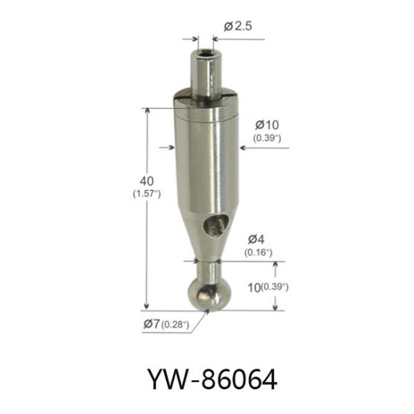 M6*1 Female Thread Nickel Surface Steel Cable Gripper Accessories YW86060