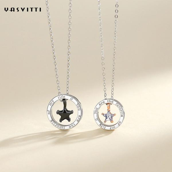 бриллиантовое колье звезды ожерелиь 1.3g ювелирных изделий 6.3in 316L SS стерлинговое серебряное