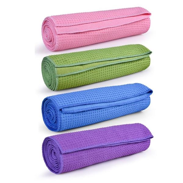 Classic Yoga Towel, Texture Non-slip Portable Travel Yoga Mat Towel,Pilates Cover,Fitness Yoga Blanket