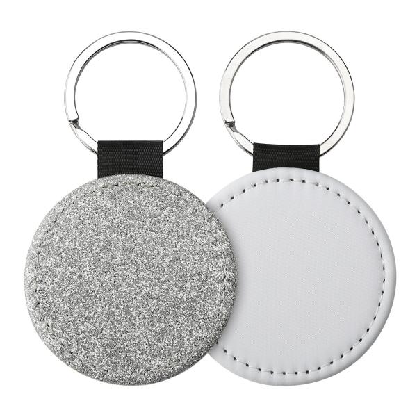 Personalized Sparkle Leather Pendant Key Chain For Sublimation Printing