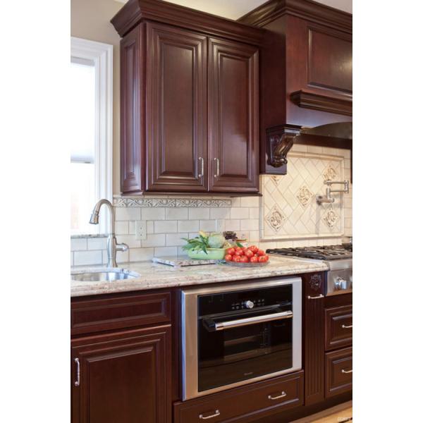 Modern Solid Wood Kitchen Cabinet with PVC Membrane Door Panel and Distinctive Designs