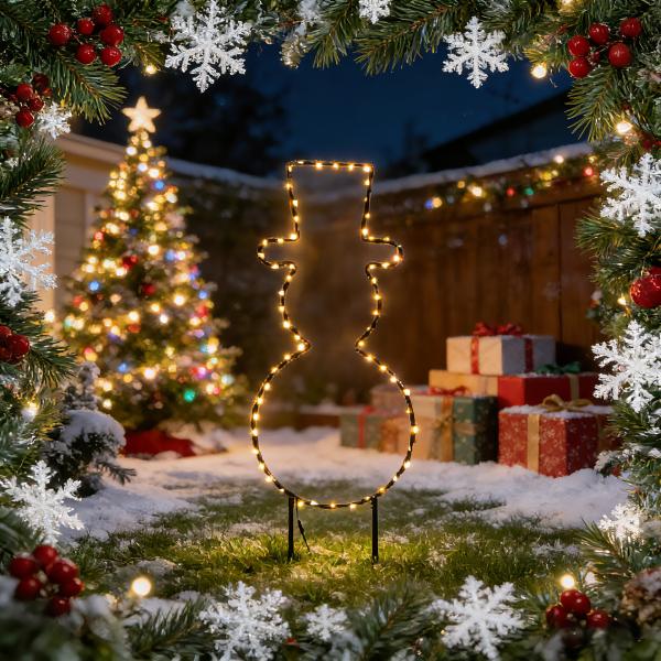 30cm ground stake length christmas iron art decorative lights battery case constructed from abs plastic for long lasting