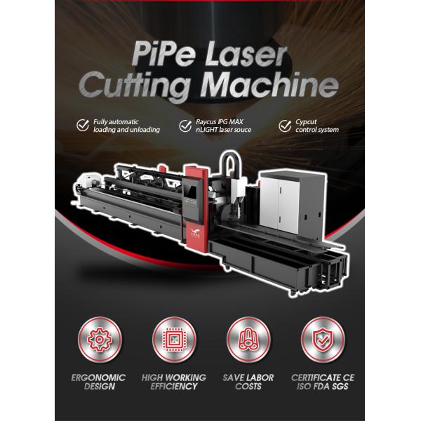 Автомат для резки 100m/Min 1000W-6000W лазера волокна трубки CE 6052