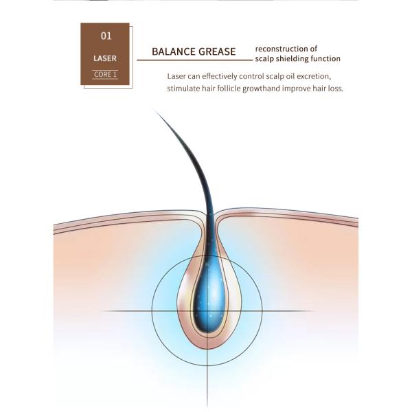 Волосы личной власти растут лазер чистят электрический гребень щеткой для обработки выпадения волос