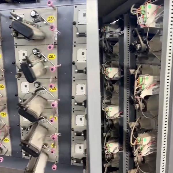 Automatic Second Hand Plastic Flat Yarn Winding Machine 280m/Min For Yarn Extrusion Line