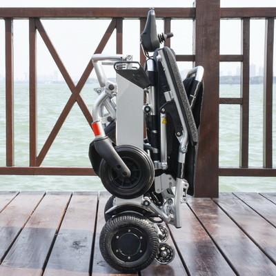 Portable Foldable Electric Wheelchair Aluminum Alloy Lightweight Motorized