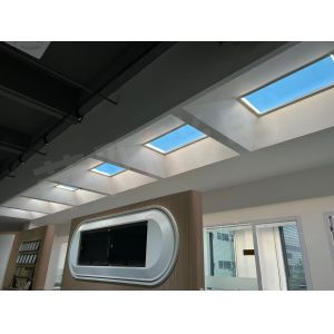 Faites l'expérience de la lumière naturelle du soleil et du ciel bleu avec la lumière de fausse fenêtre, 4000 lumens alimentée par la maison.