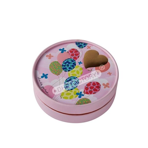 Attractive Colorful Round Chocolate Box Birthday Gift Paper Box  For Kids