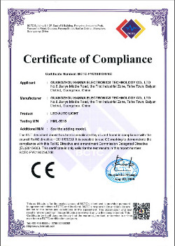 Guangzhou Hanma Electronics Technology Co. Ltd Сертификации