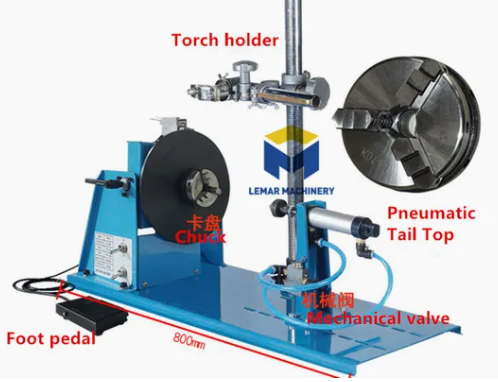 Compact 10KG Rotary Welding Positioner 360 Degree Rotation Tilting Worktable