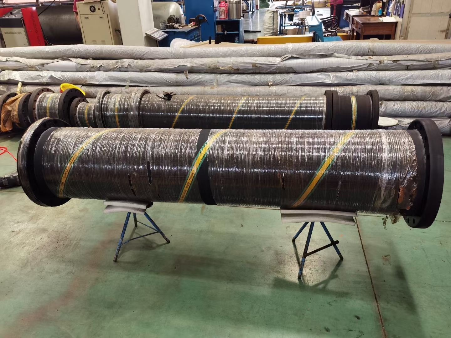 Heavy Duty Rubber Discharge Hose - Abrasion Resistant Flexible Industrial Water Mud Sand Oil Discharge Hose for Mining Dredging Irrigation Drainage