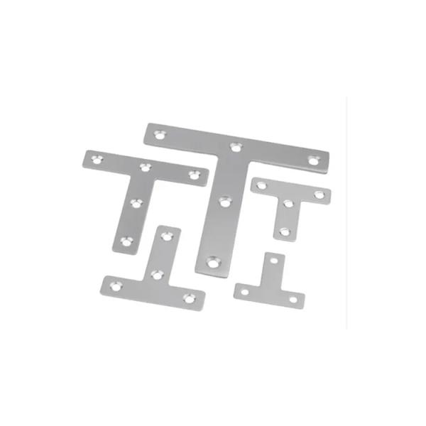 Stainless Steel Aluminum T Bracket Single Side Angle Plate Flat Mounting