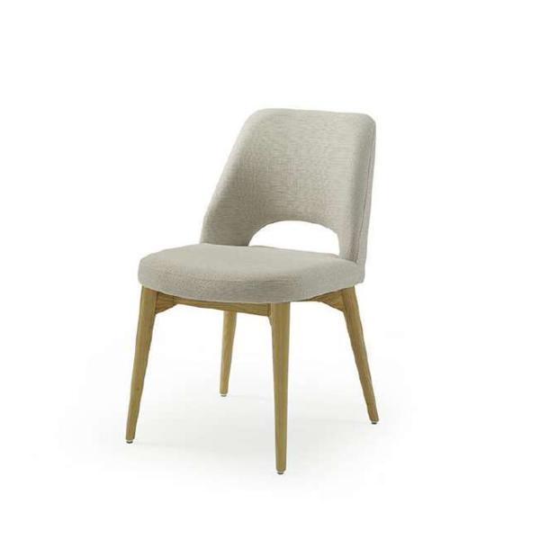 Durable Anti Scratch Cloth Dining Chairs , Modern Upholstered Restaurant Chairs