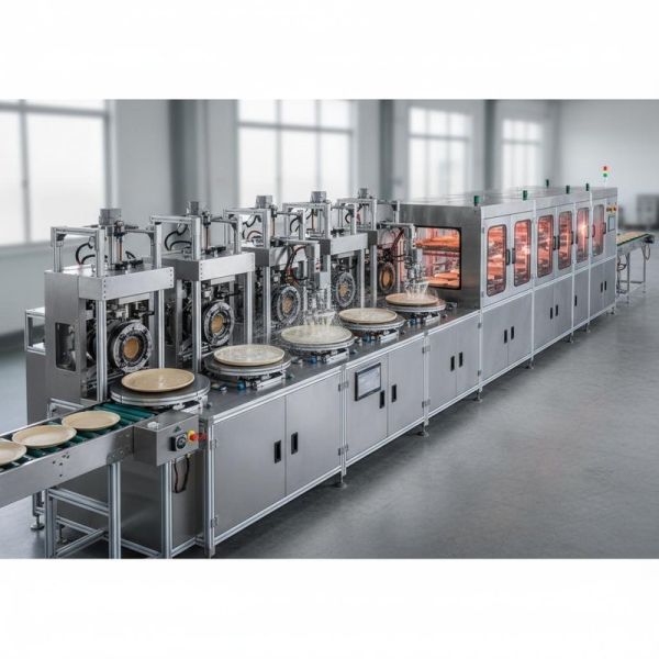 12-Station Pulp Molding Spin Coating Line for Bagasse Tableware Coating and Drying Integrated Production System