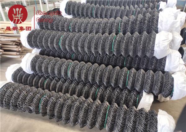 Color Coated 9 Gauge Chain Link Mesh Fence 60x60mm For Highway