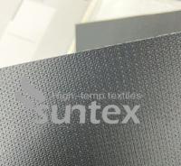 Pano de vidro revestido do neopreno preto de alta temperatura da resistência para o conector flexível