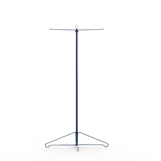 Grocery Promotion Bags Holder Metal Floor Display Stands Two Metal Hooks Long Life