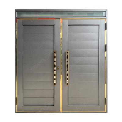New Listed Modern Style Double Leaf Safety Emergency Exit Metal Door Fire Rated Strong Stainless Steel Door