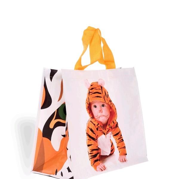 Foldable Non Woven Packaging Bags , Laminated Grocery Tote Bags Custom Printed