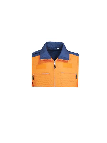 240GSM Navy Contrast Orange Work Coat 65% Polyester 35% Cotton Twill 2/1