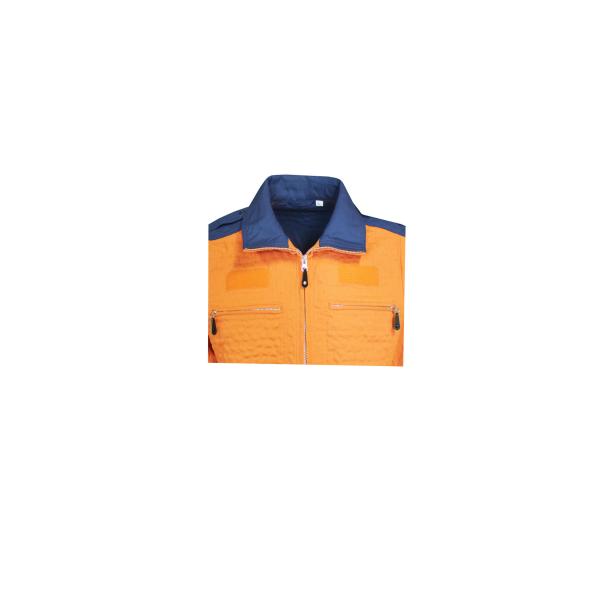 240GSM Navy Contrast Orange Work Coat 65% Polyester 35% Cotton Twill 2/1