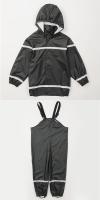 Les filles réfléchissantes des garçons des enfants de pluie de sécurité des hommes verts de veste ont dédoublé la haute pluie Poncho Suit de visibilité