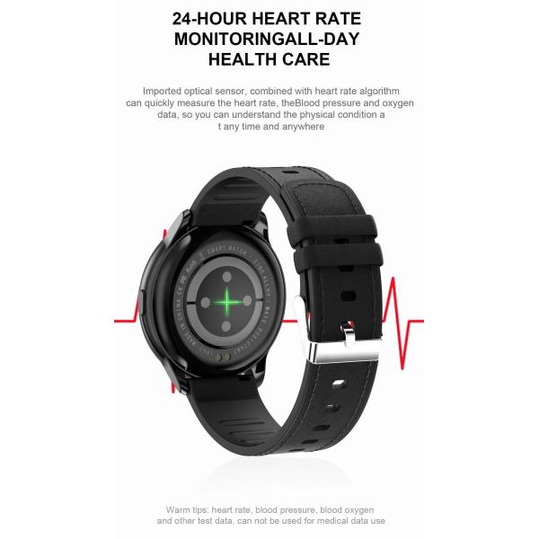 Leather Strap Smart Sport Watch Calorie Consumption Blood Pressure Monitor For Women Men