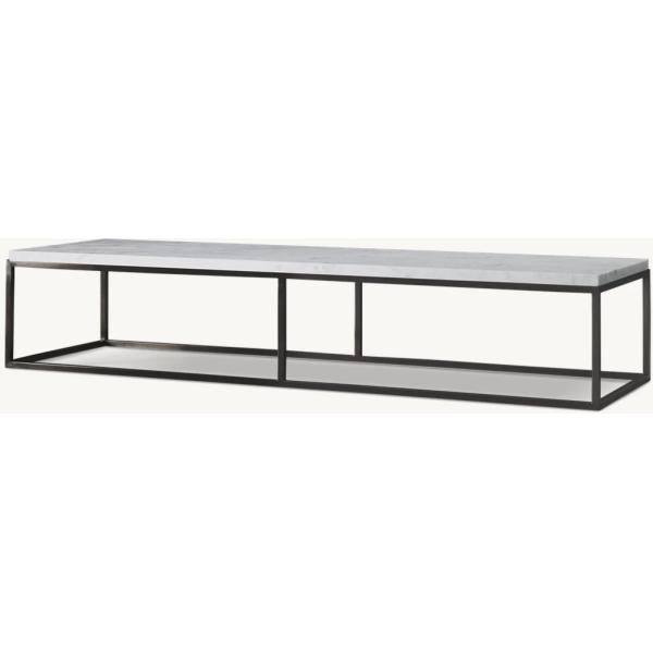 Stainless Steel And Sintered Stone Top Coffee Table Furniture For Modern Homes