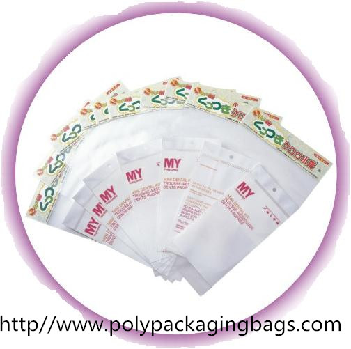 Color Clip Chain Packaging Poly Bags 10.5 * 15 for Noodle Line / USB / Car Charger