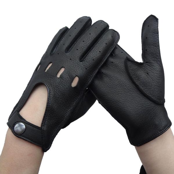 Wholesale high quality Deerskin Driving Machine Sewing Men leather gloves