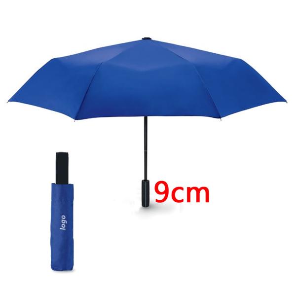 210T Polyester Three-folding Umbrella with ABS Plastic Handle and Waterproof Fabric