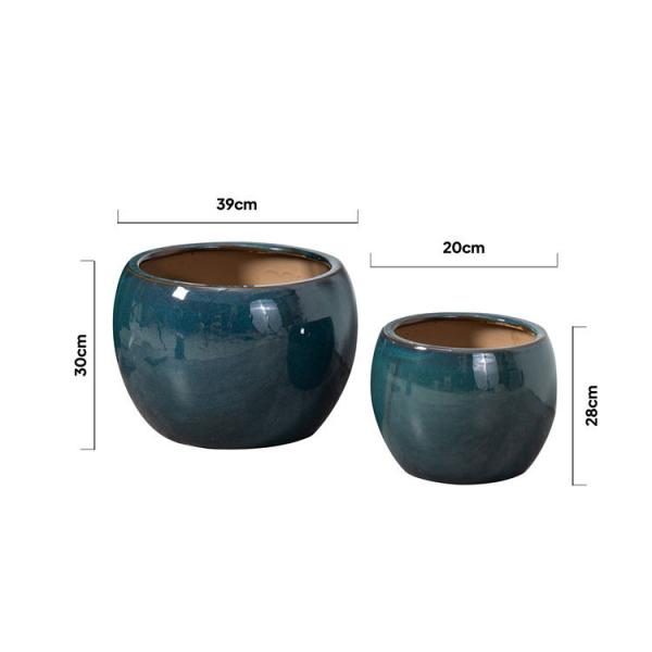 New Design Modern Home Balcony Succulent Cactus Pot Garden Indoor Outdoor Round Ceramic Flower Pant Pots