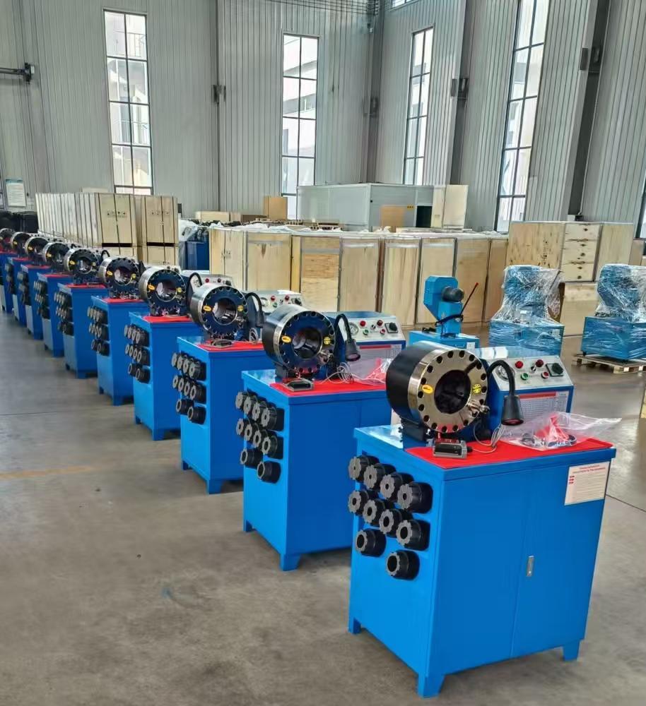2 Inch 600T Crimping Force Rubber Hose Crimping Machine with 6-51mm Range and 10 Interchangeable Dies