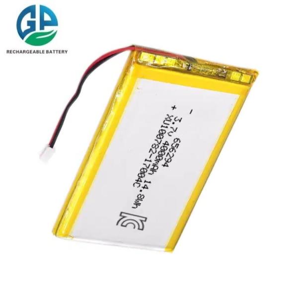 Li-ion polymère de haute puissance lipo 3.7V 4000mAh 656294 ou personnalisé Batterie polymère à ions de lithium de haute capacité