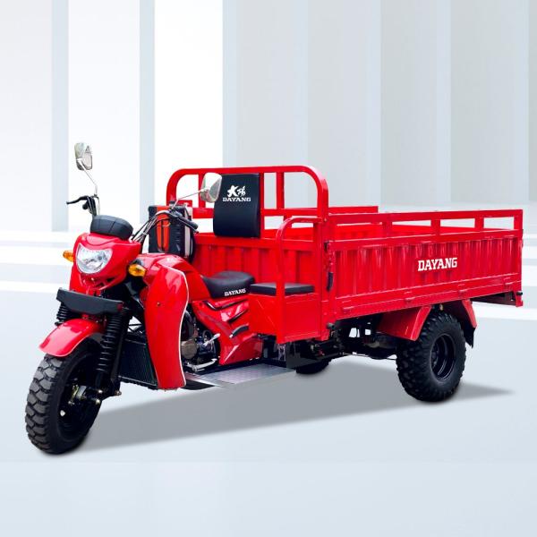 Capacidad de carga de 1200 kg Motocicleta de carga de tres ruedas refrigerada por aire con transmisión de eje