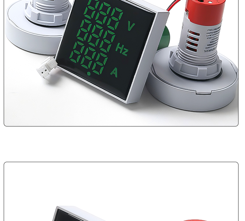 LED Voltmeter Hertz Meter Digital Indicator Lamp AD112-50 Panel Meters Small Instrument Displaying Three Values Large Area Meter